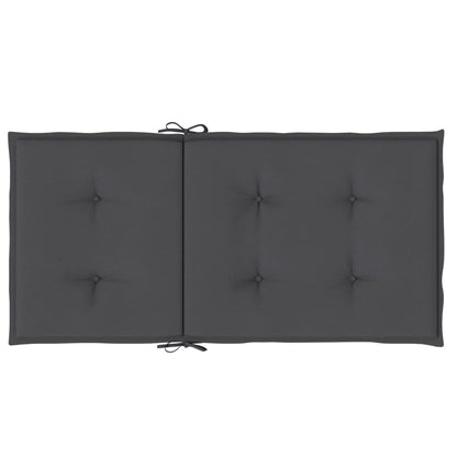 vidaXL Coussins de chaise longue dossier bas 2 pcs Mélange anthracite 100x50x4cm Tissu
