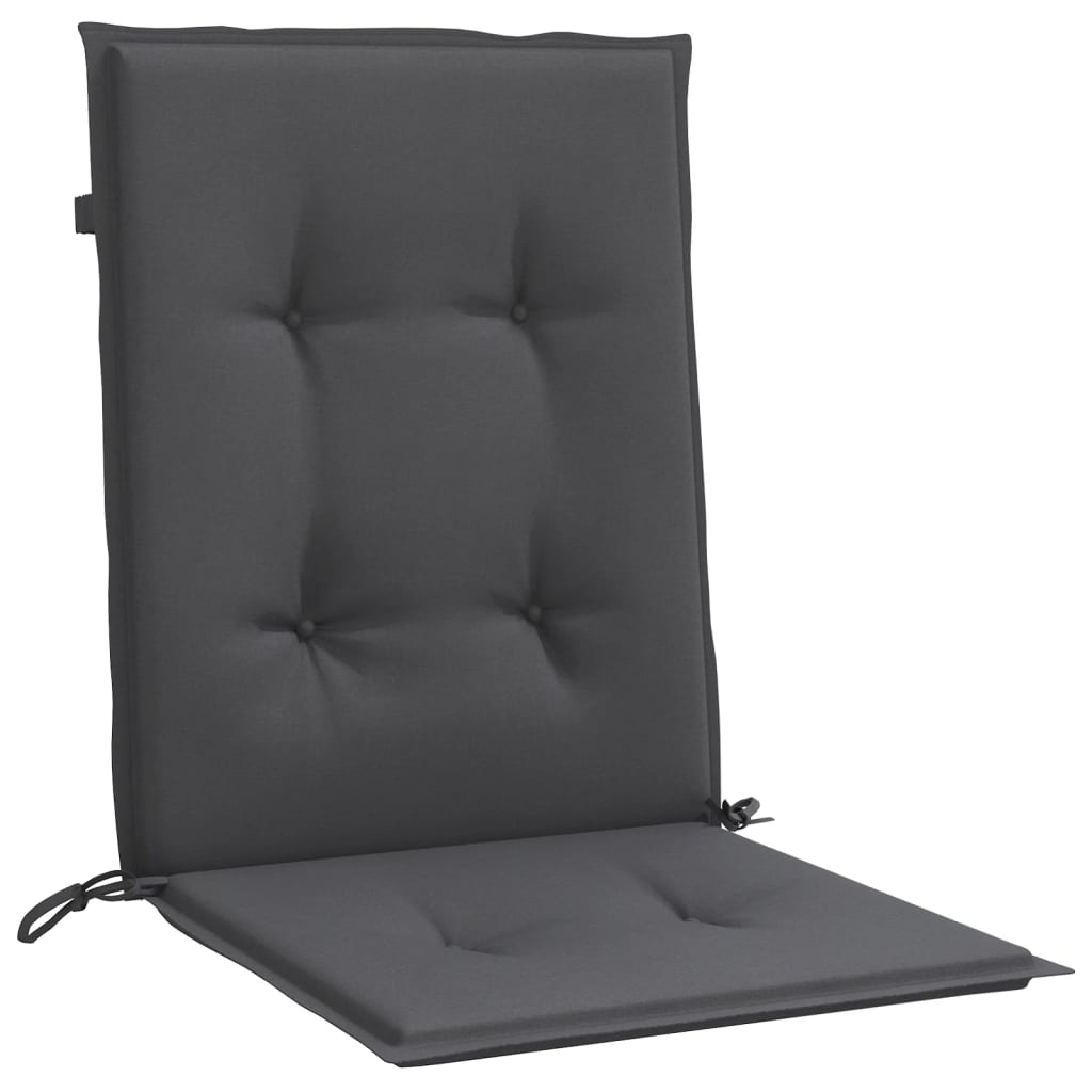 vidaXL Coussins de chaise longue 6 pcs anthracite chiné 100x50x4 cm tissu