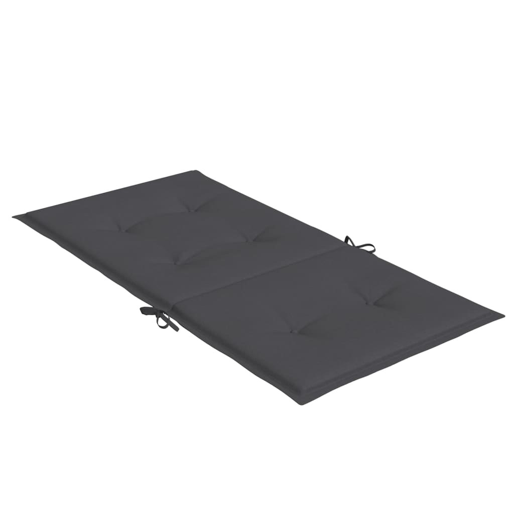 vidaXL Coussins de chaise longue 6 pcs anthracite chiné 100x50x4 cm tissu