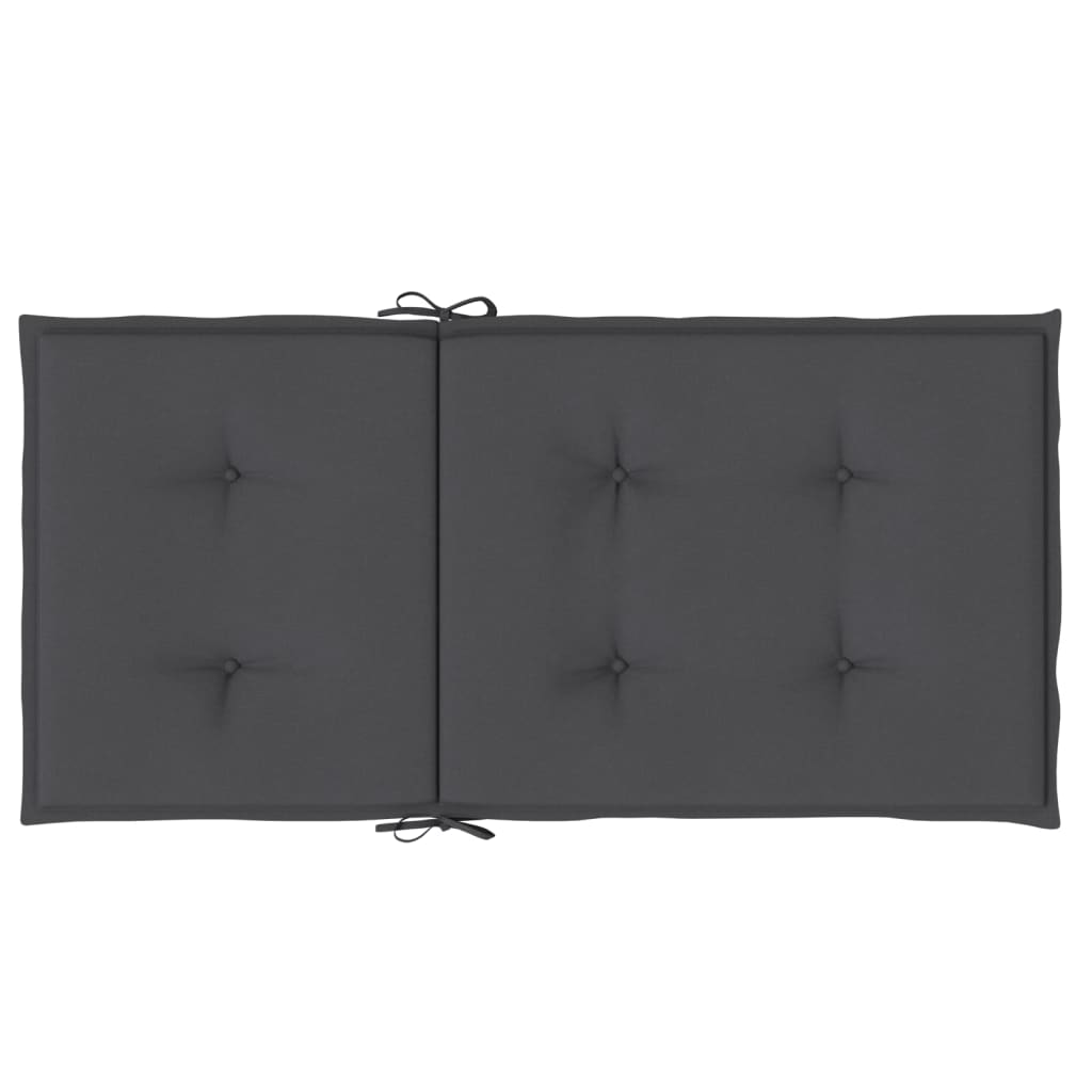 vidaXL Coussins de chaise longue 6 pcs anthracite chiné 100x50x4 cm tissu