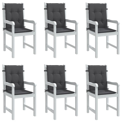 vidaXL Coussins de chaise longue 6 pcs anthracite chiné 100x50x4 cm tissu