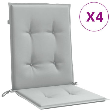 vidaXL Coussins de chaise basse 4 pcs Tissu mélangé gris clair 100x50x4 cm