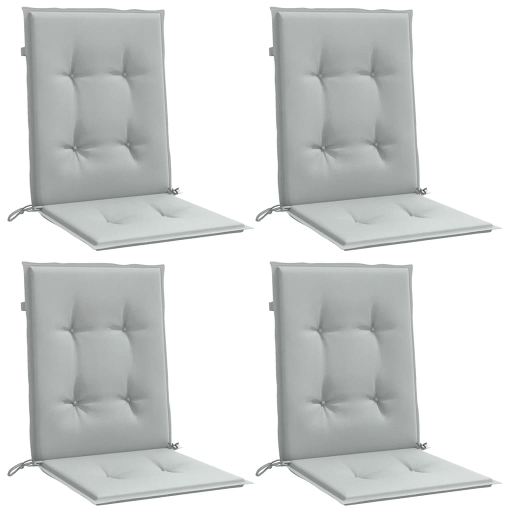vidaXL Coussins de chaise basse 4 pcs Tissu mélangé gris clair 100x50x4 cm