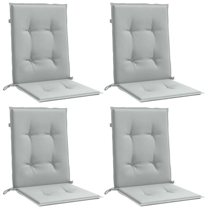 vidaXL Coussins de chaise basse 4 pcs Tissu mélangé gris clair 100x50x4 cm