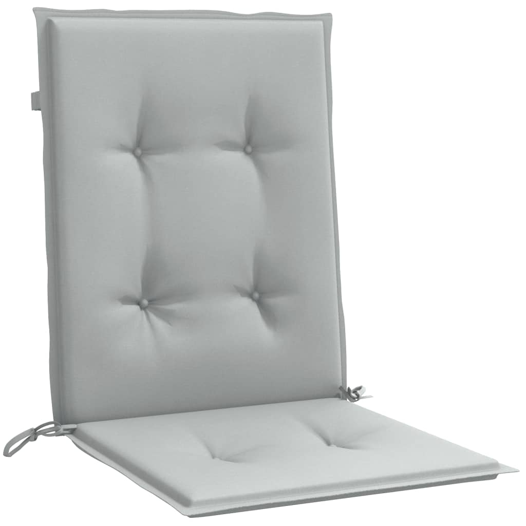 vidaXL Coussins de chaise basse 4 pcs Tissu mélangé gris clair 100x50x4 cm