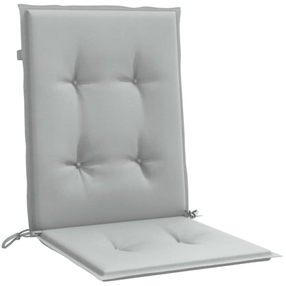 vidaXL Coussins de chaise basse 4 pcs Tissu mélangé gris clair 100x50x4 cm