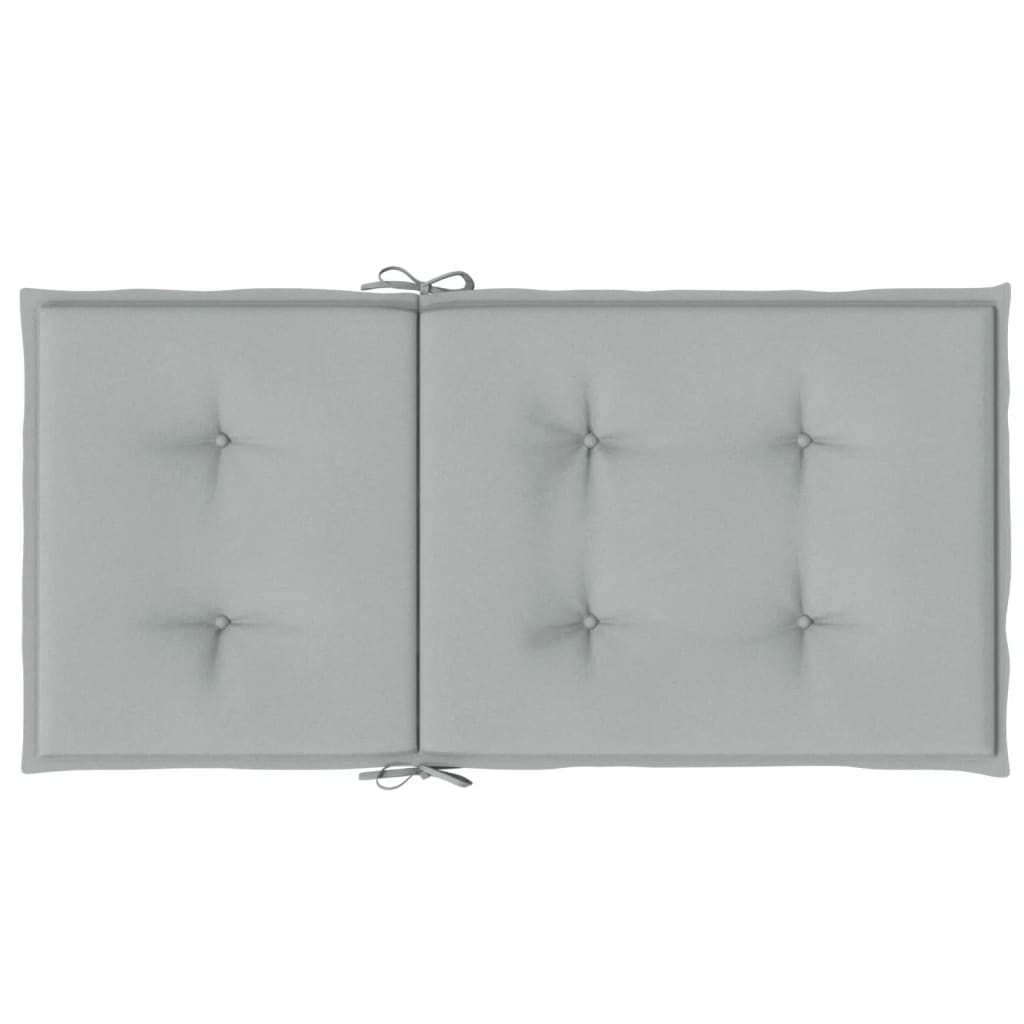 vidaXL Coussins de chaise basse 4 pcs Tissu mélangé gris clair 100x50x4 cm