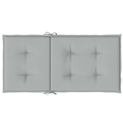 vidaXL Coussins de chaise basse 4 pcs Tissu mélangé gris clair 100x50x4 cm