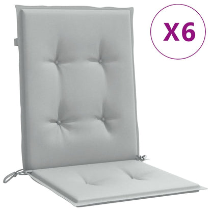 vidaXL Coussins de chaise longue 6 pcs Tissu mélangé Gris clair 100x50x4cm
