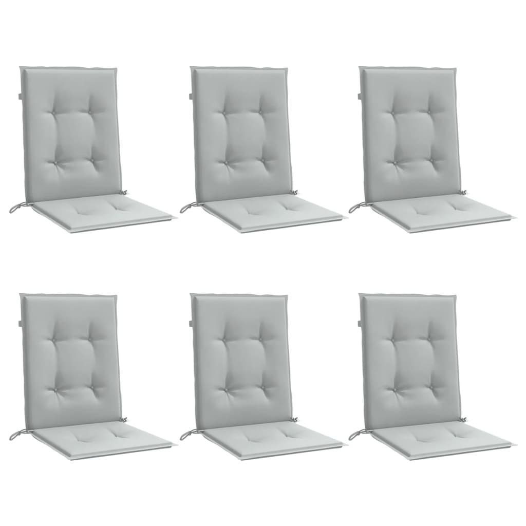 vidaXL Coussins de chaise longue 6 pcs Tissu mélangé Gris clair 100x50x4cm