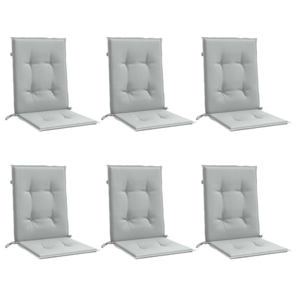 vidaXL Coussins de chaise longue 6 pcs Tissu mélangé Gris clair 100x50x4cm