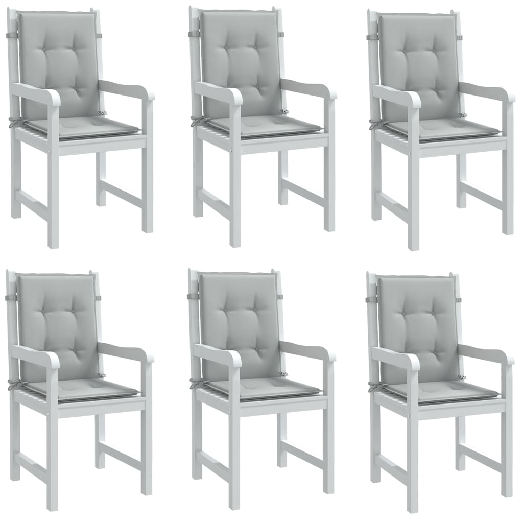 vidaXL Coussins de chaise longue 6 pcs Tissu mélangé Gris clair 100x50x4cm