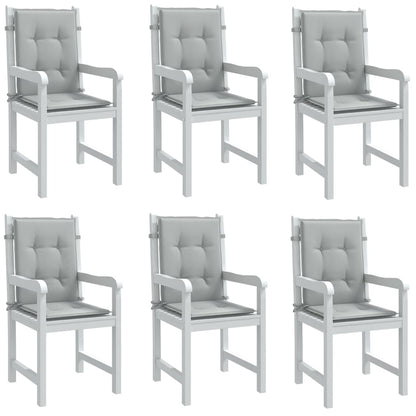 vidaXL Coussins de chaise longue 6 pcs Tissu mélangé Gris clair 100x50x4cm