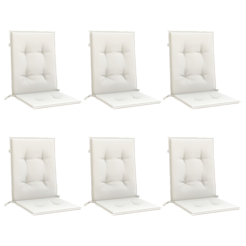 vidaXL Niedriglehner-Auflagen 6 Stk. Melange Creme 100x50x4 cm Stoff