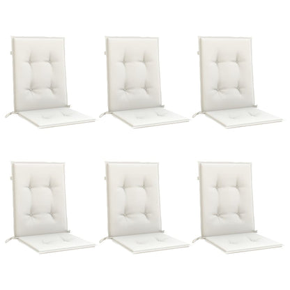 vidaXL Niedriglehner-Auflagen 6 Stk. Melange Creme 100x50x4 cm Stoff