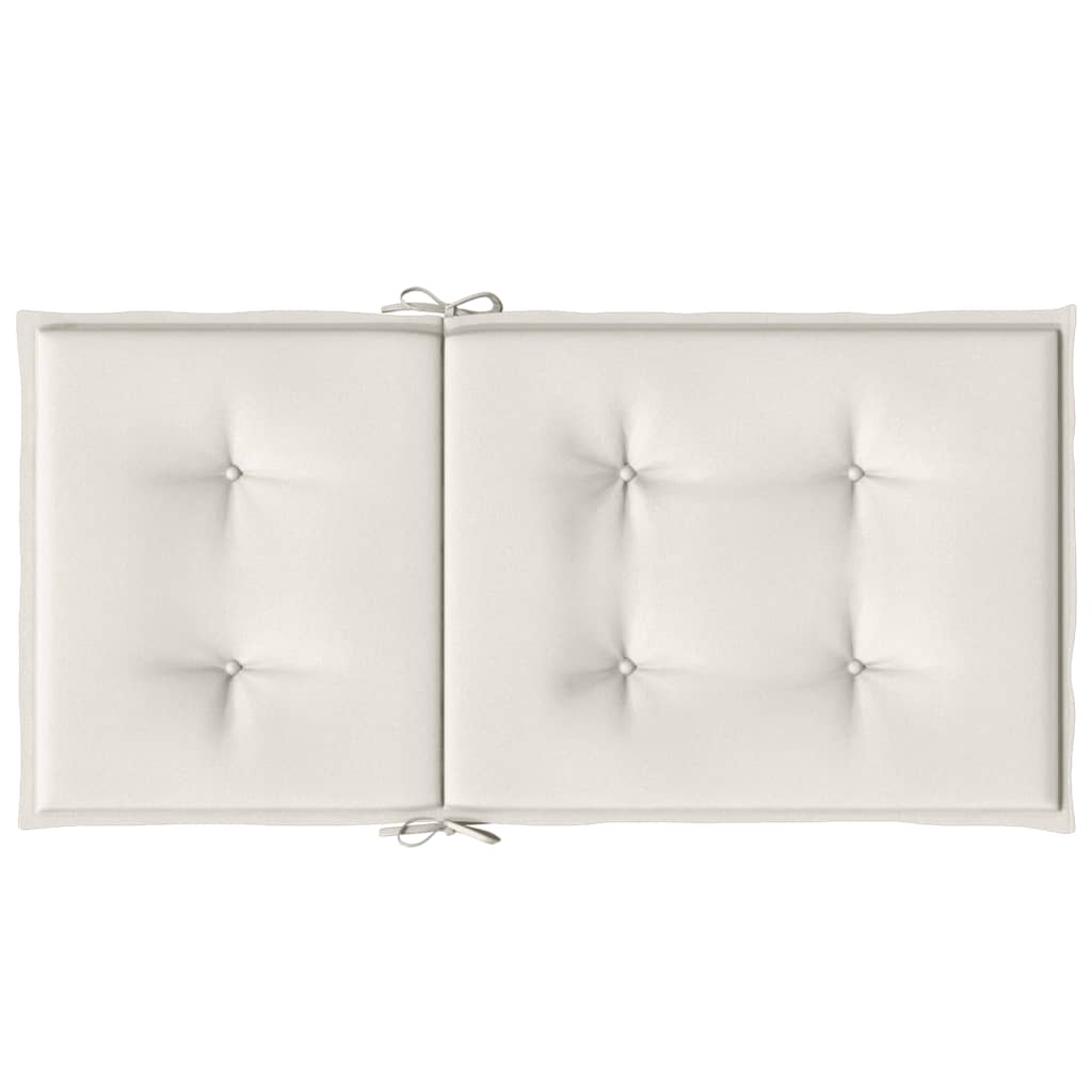 vidaXL Niedriglehner-Auflagen 6 Stk. Melange Creme 100x50x4 cm Stoff