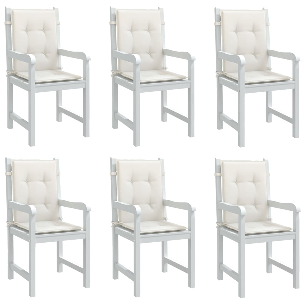 vidaXL Niedriglehner-Auflagen 6 Stk. Melange Creme 100x50x4 cm Stoff