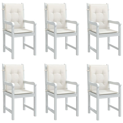 vidaXL Niedriglehner-Auflagen 6 Stk. Melange Creme 100x50x4 cm Stoff