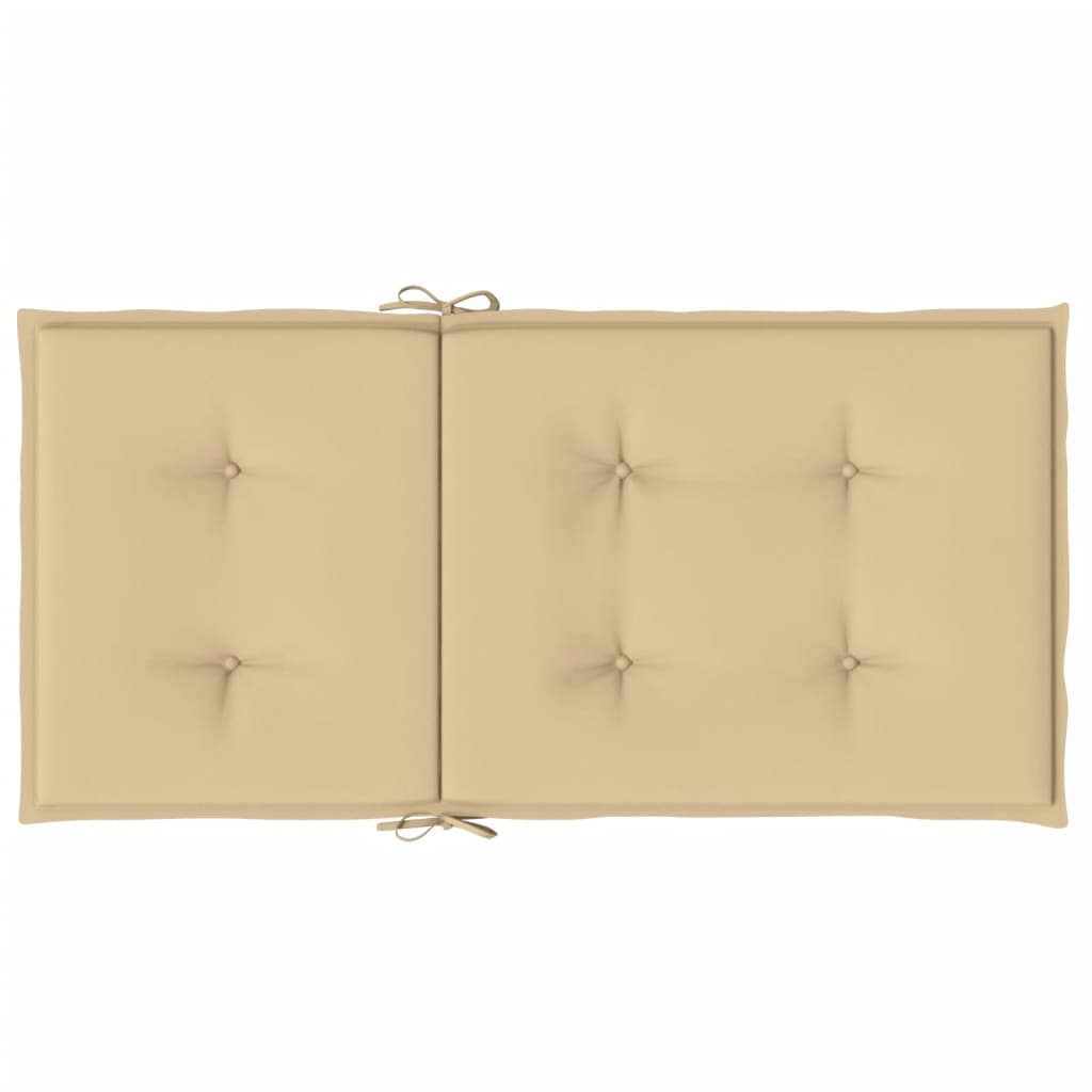 vidaXL Coussins pour chaises à dossier bas 4 pcs. Mélange beige 100x50x4 cm Tissu