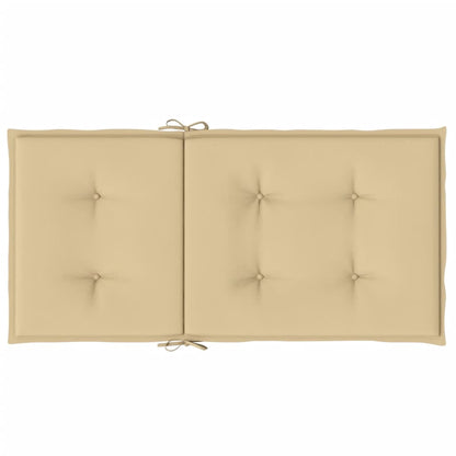 vidaXL Coussins pour chaises à dossier bas 4 pcs. Mélange beige 100x50x4 cm Tissu