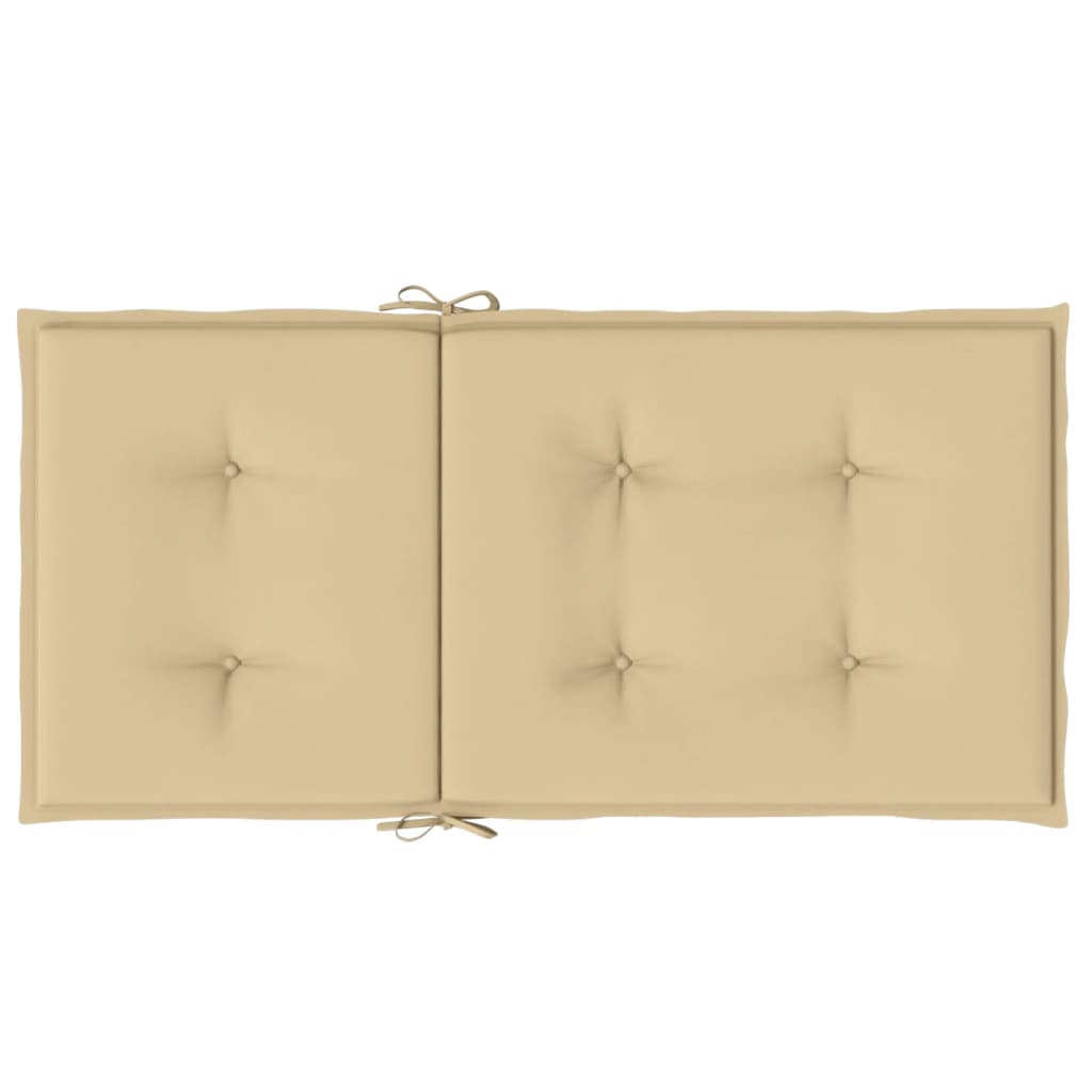vidaXL Coussins de dossier bas 6 pcs mélangé beige 100x50x4 cm tissu