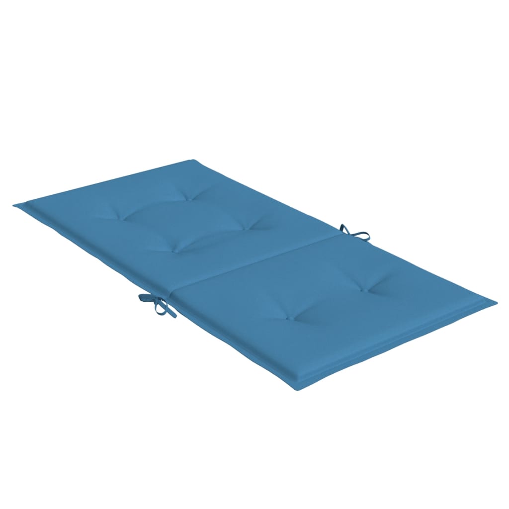 vidaXL Coussins pour chaises basses 2 pcs Bleu chiné 100x50x4 cm Tissu