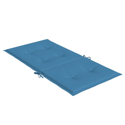 vidaXL Coussins pour chaises basses 2 pcs Bleu chiné 100x50x4 cm Tissu