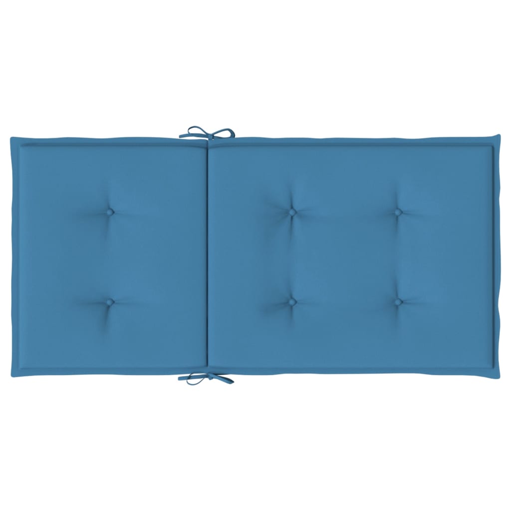vidaXL Coussins pour chaises basses 2 pcs Bleu chiné 100x50x4 cm Tissu