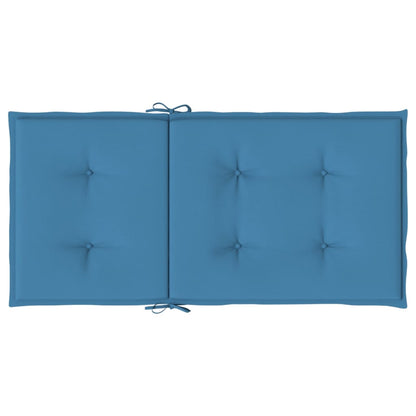 vidaXL Coussins pour chaises basses 2 pcs Bleu chiné 100x50x4 cm Tissu