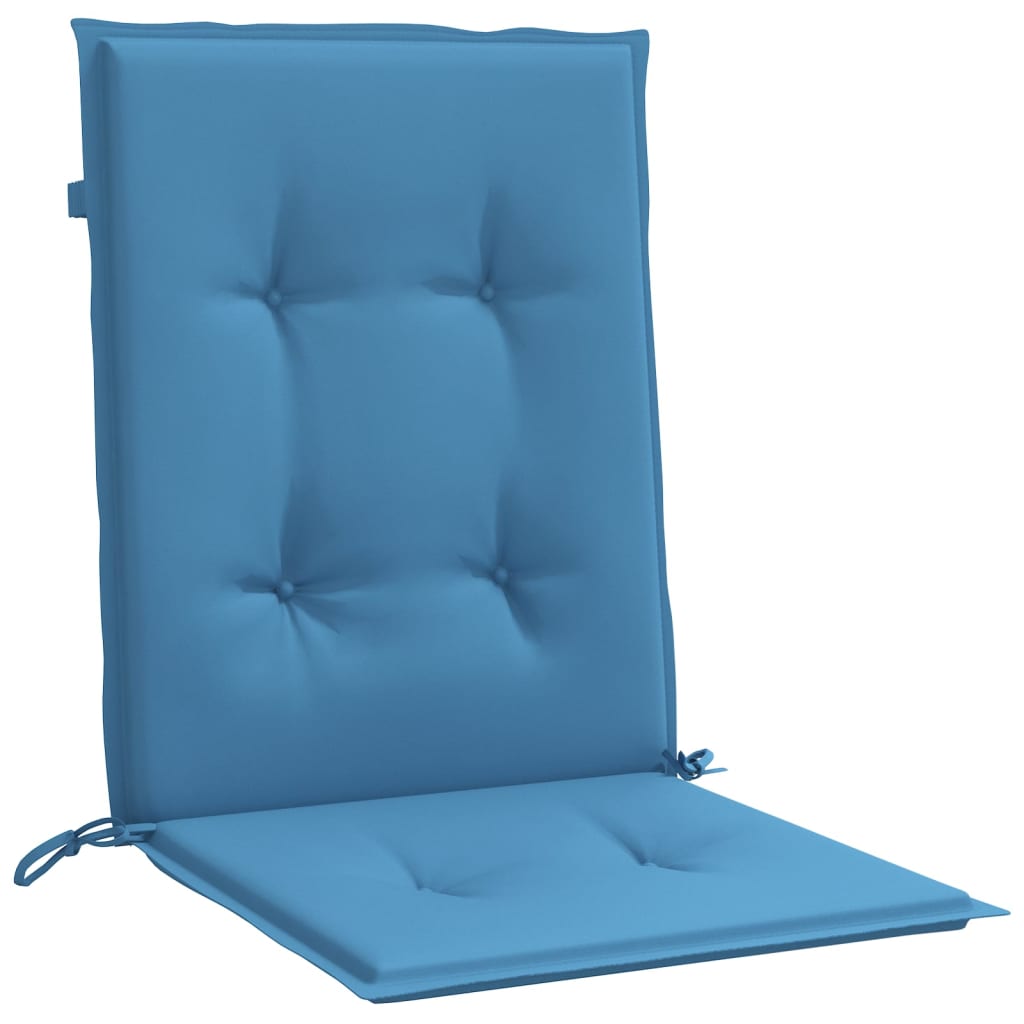 vidaXL Coussins pour chaises à dossier bas 6 pcs Bleu chiné 100x50x4 cm Tissu