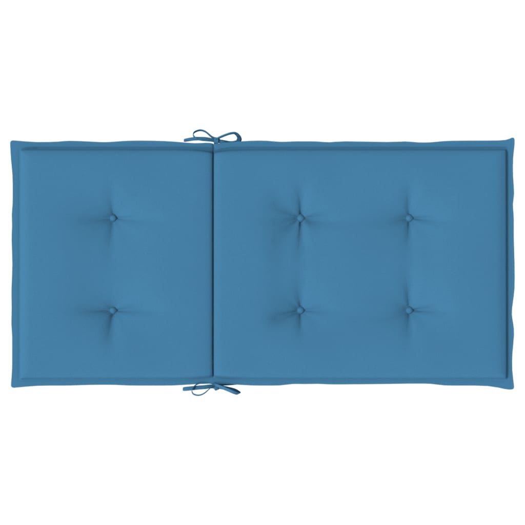 vidaXL Coussins pour chaises à dossier bas 6 pcs Bleu chiné 100x50x4 cm Tissu