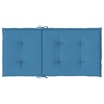 vidaXL Coussins pour chaises à dossier bas 6 pcs Bleu chiné 100x50x4 cm Tissu