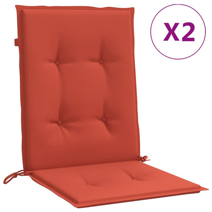 vidaXL Coussins pour chaises basses 2 pcs Rouge mélangé 100x50x4 cm Tissu