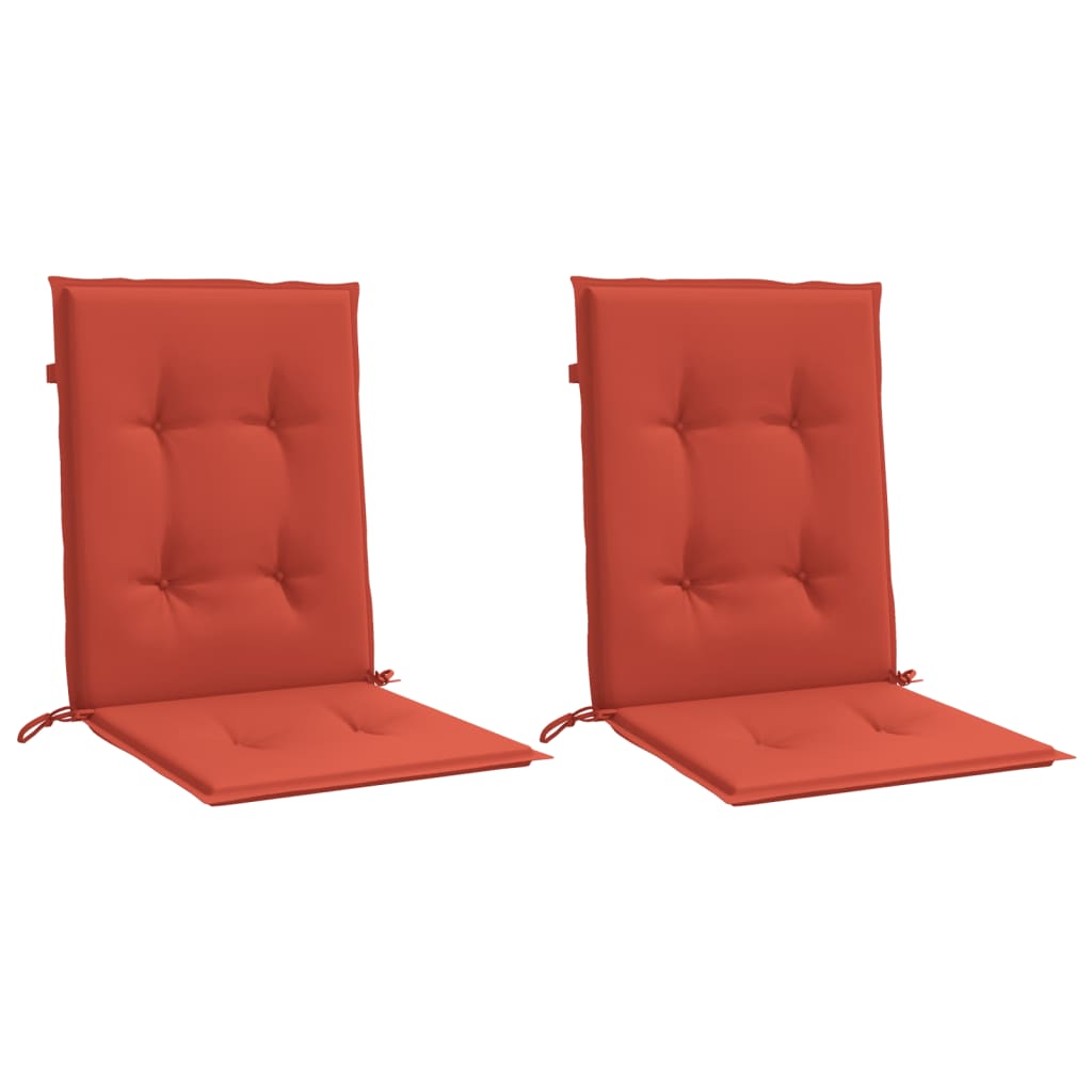 vidaXL Coussins pour chaises basses 2 pcs Rouge mélangé 100x50x4 cm Tissu