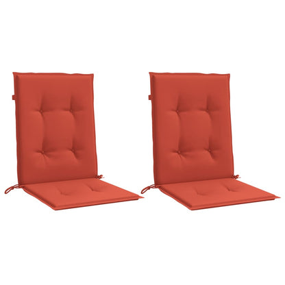 vidaXL Coussins pour chaises basses 2 pcs Rouge mélangé 100x50x4 cm Tissu