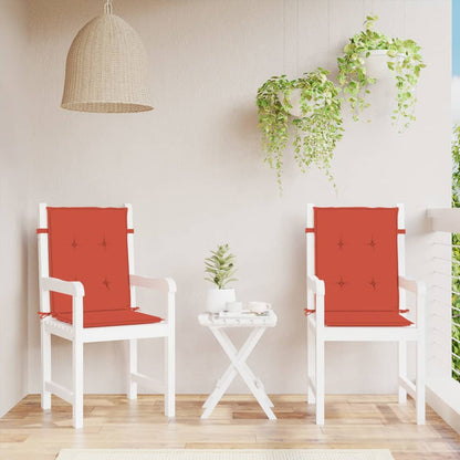 vidaXL Coussins pour chaises basses 2 pcs Rouge mélangé 100x50x4 cm Tissu