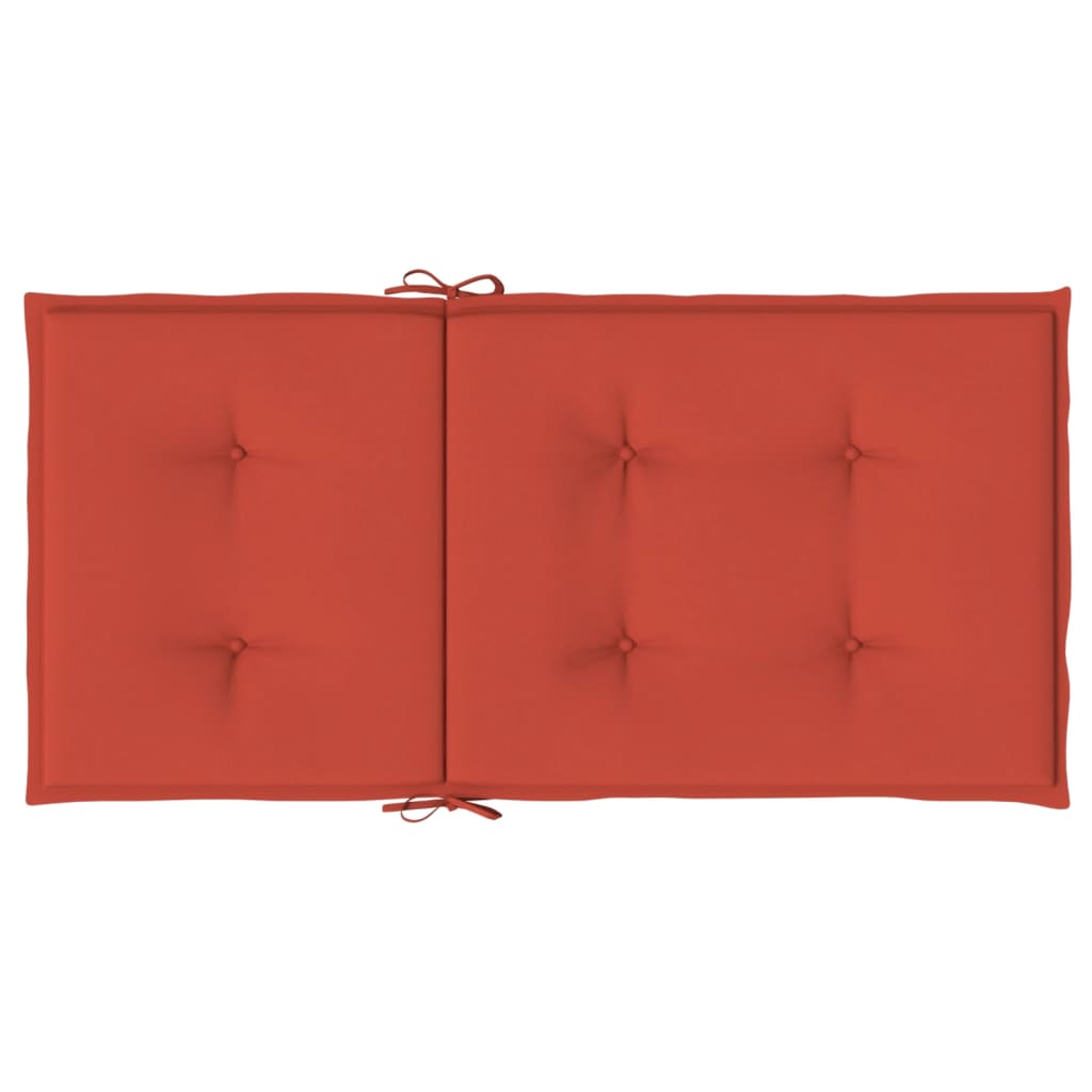 vidaXL Coussins pour chaises basses 2 pcs Rouge mélangé 100x50x4 cm Tissu