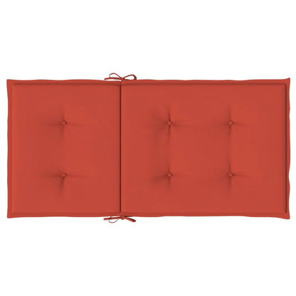 vidaXL Coussins pour chaises basses 2 pcs Rouge mélangé 100x50x4 cm Tissu
