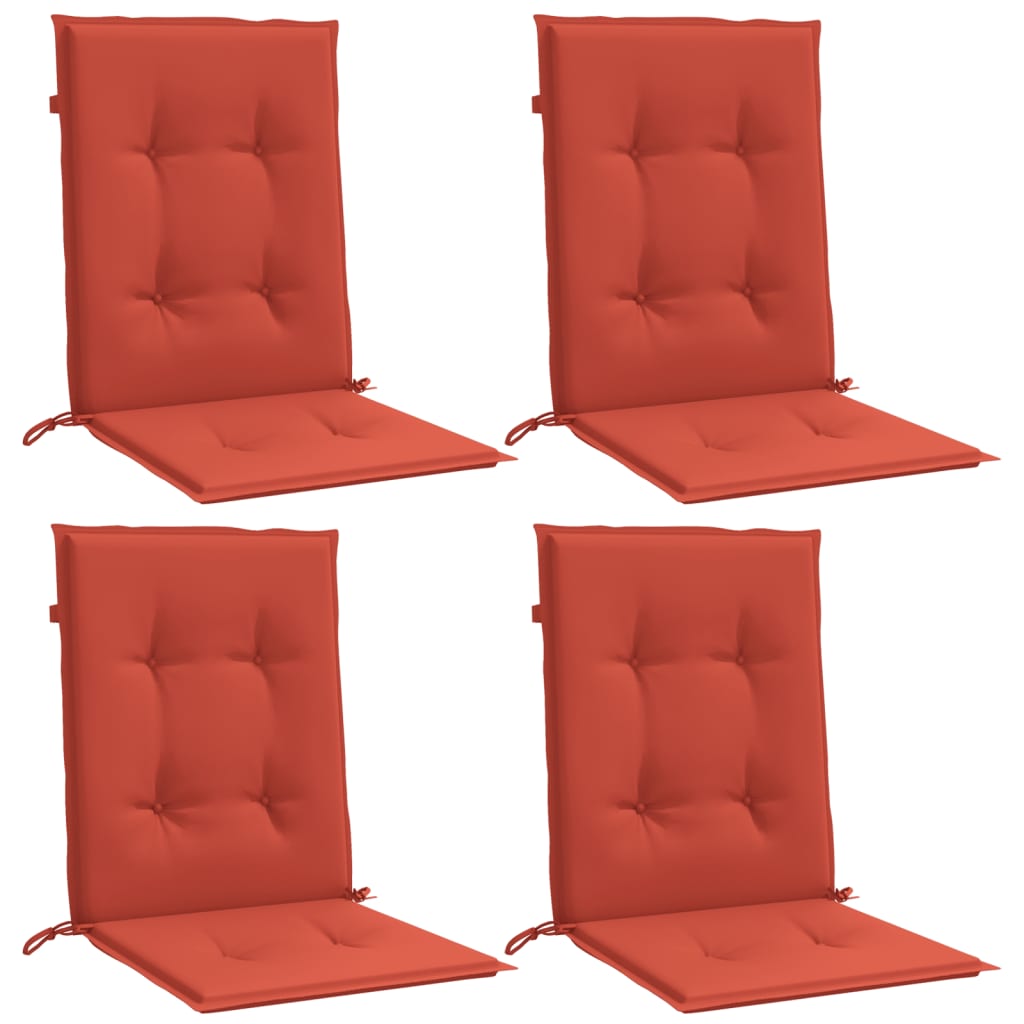 vidaXL Niedriglehner-Auflagen 4 Stk. Melange Rot 100x50x4 cm Stoff