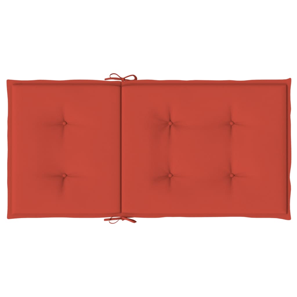 vidaXL Niedriglehner-Auflagen 4 Stk. Melange Rot 100x50x4 cm Stoff