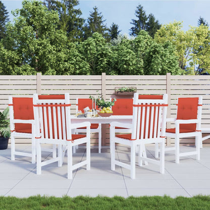vidaXL Niedriglehner-Auflagen 6 Stk. Melange Rot 100x50x4 cm Stoff