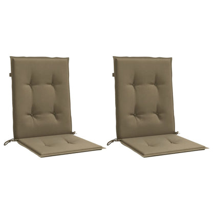 vidaXL Niedriglehner-Auflagen 2 Stk. Melange Taupe 100x50x4 cm Stoff