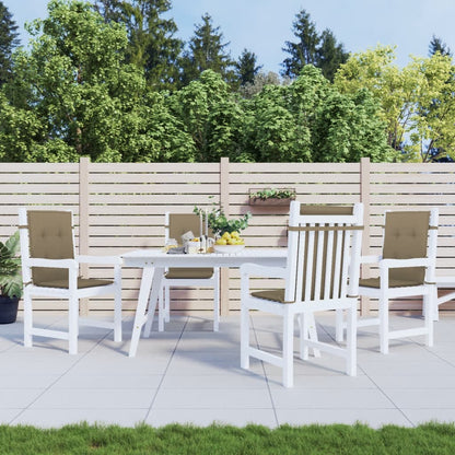 vidaXL Niedriglehner-Auflagen 4 Stk. Melange Taupe 100x50x4 cm Stoff