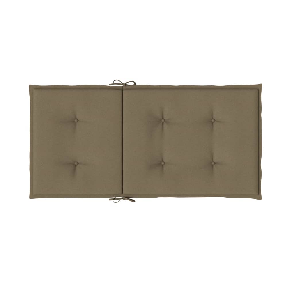 vidaXL Coussins pour chaises à dossier bas 6 pcs Mélange Taupe 100x50x4 cm Tissu