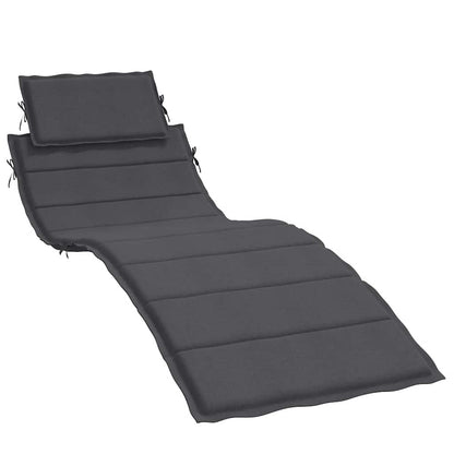 vidaXL Coussin de bain de soleil Mélange anthracite 186x58x4 cm Tissu