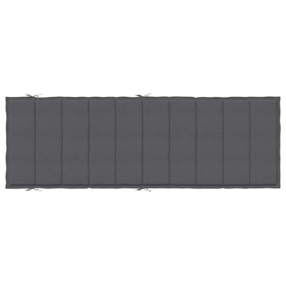 vidaXL Coussin de bain de soleil Mélange anthracite 186x58x4 cm Tissu