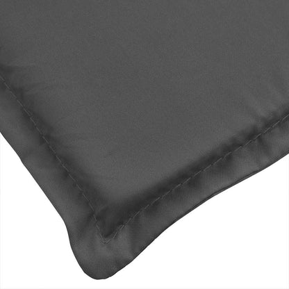 vidaXL Coussin de bain de soleil Mélange anthracite 186x58x4 cm Tissu