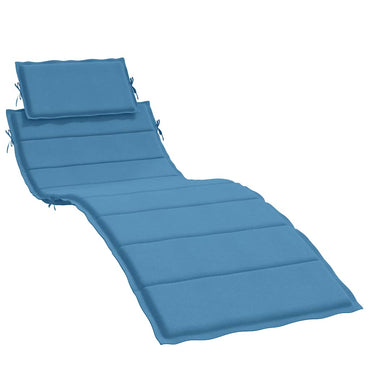 vidaXL Coussin de bain de soleil bleu chiné 186x58x4 cm Tissu