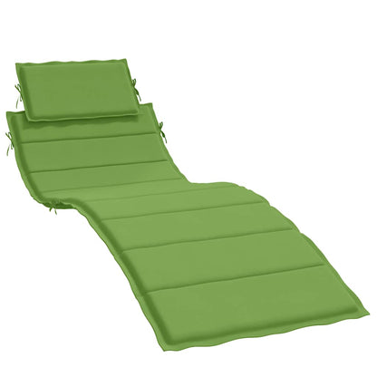 vidaXL Coussin de bain de soleil Mélange vert 186x58x4 cm Tissu