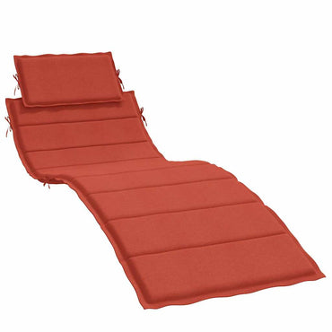 vidaXL Coussin de bain de soleil Mélange Rouge 186x58x4 cm Tissu